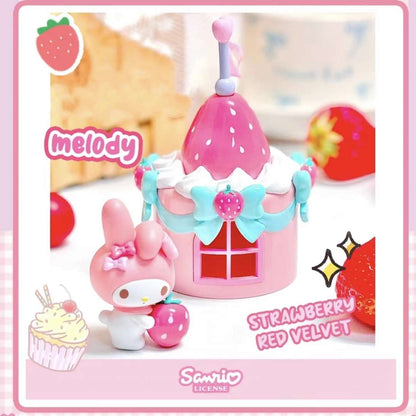 My melody strawberry house blind box figure