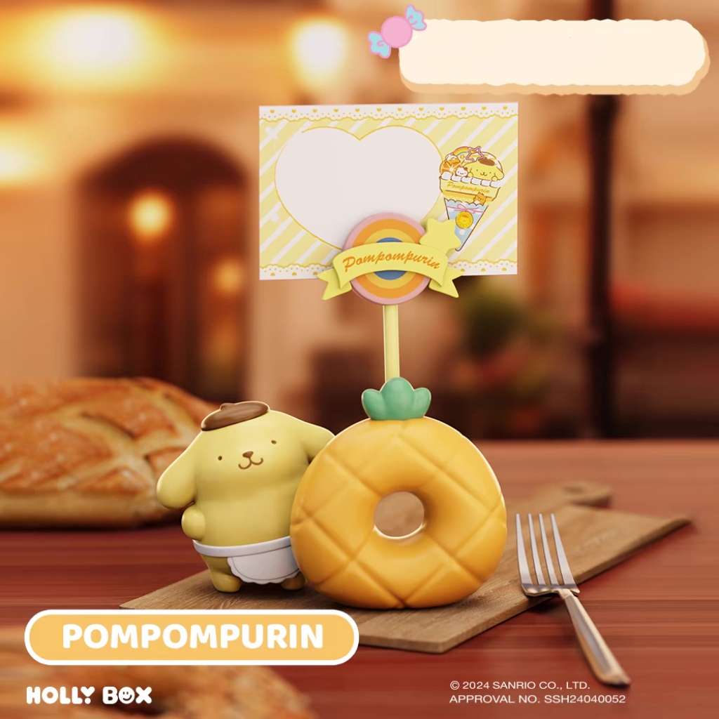 Pompompurin pineapple donut memo holder figure stand