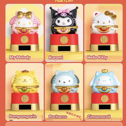 Sanrio Solar Powered Blessing Daruma Blind Box Figure Car Decoration