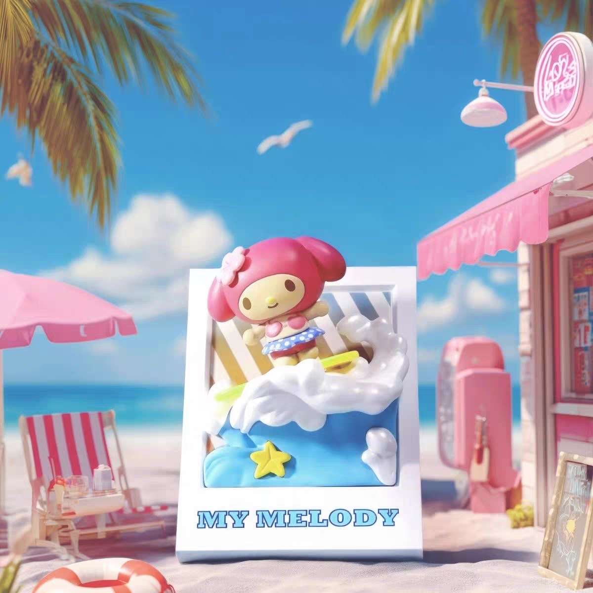 Sanrio Hawaii Tanned Style Magnetic Figures Blind Box - Hello Kitty My Melody Cinnamoroll Kuromi