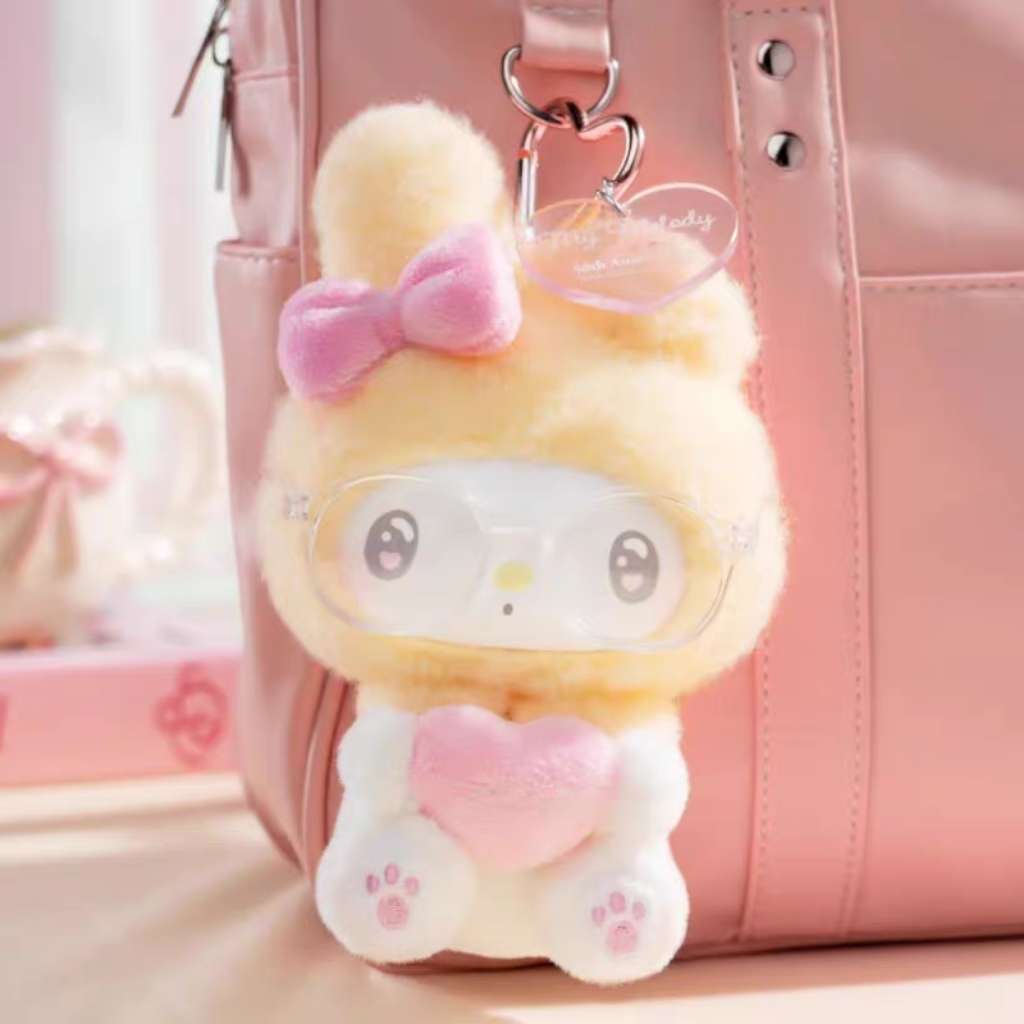 Yellow my melody handbag plush accessories fashion glasses