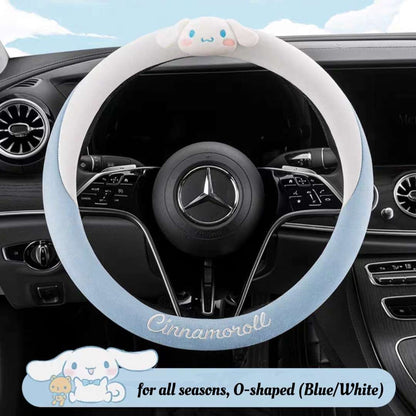 all seasons cinnamoroll o-shaped blue white steering wheel cover
