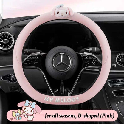 all seasons my melody d-shaped pink steering wheel cover
