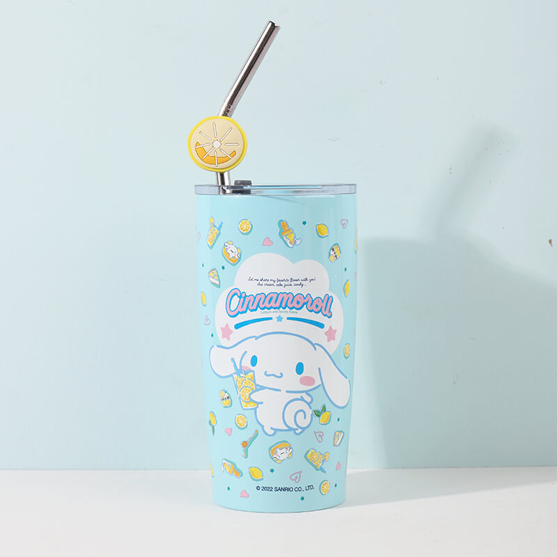 Everyday Delights Sanrio Cinnamoroll Tumbler with Cover & Straw 600ml, Blue