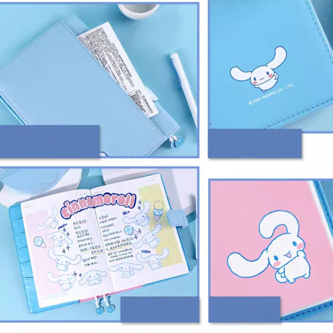 cinnamoroll journal cover with big pocket in the back
