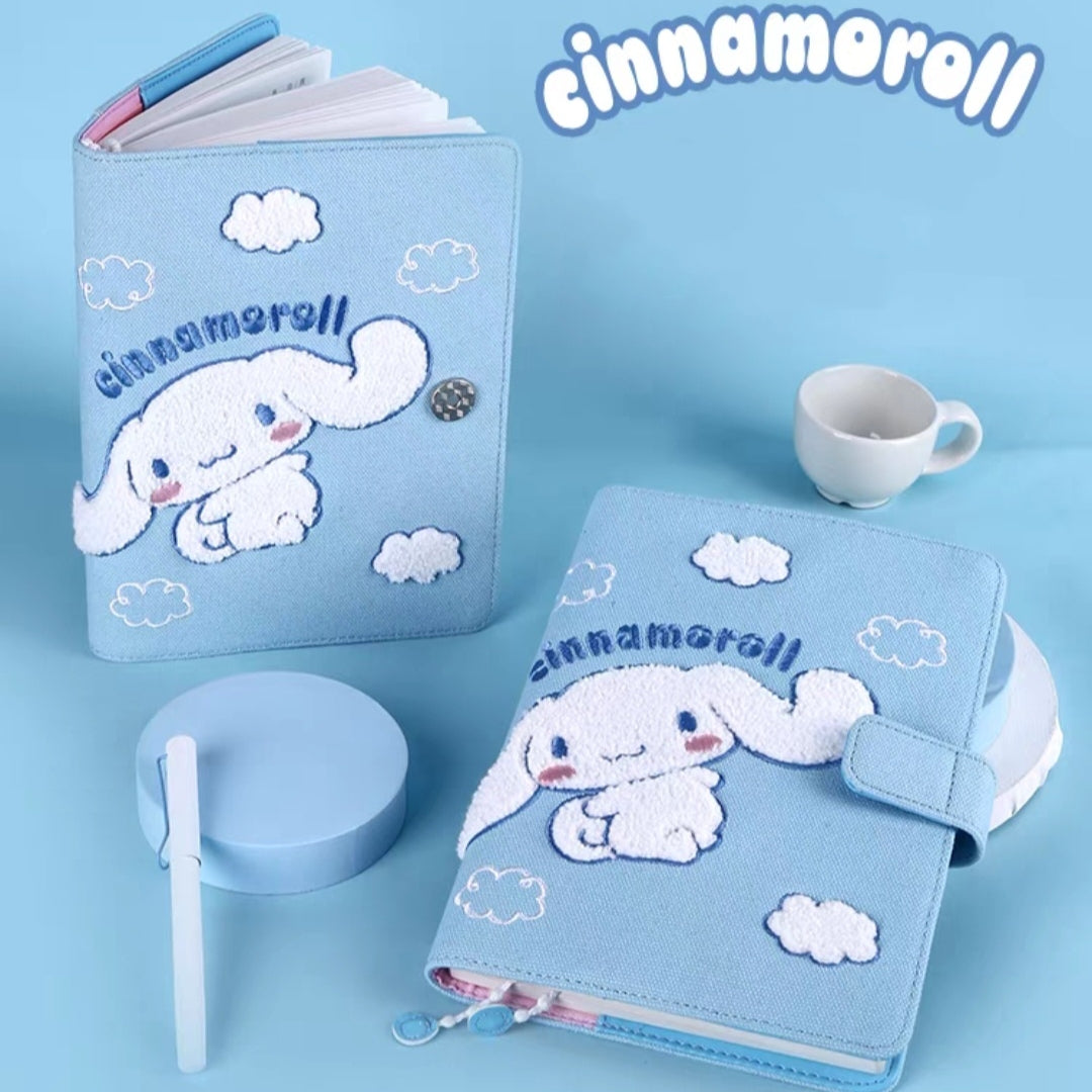 cinnamoroll journal with canvas cover cloud series