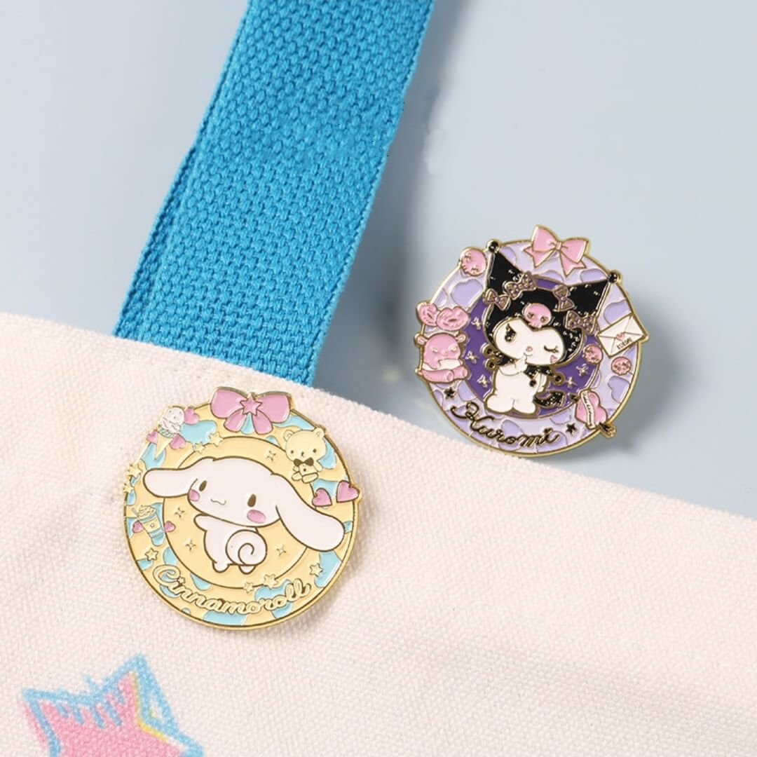 Sanrio Characters Enamel Pins - Hello Kitty, My Melody, Cinnamoroll, Kuromi