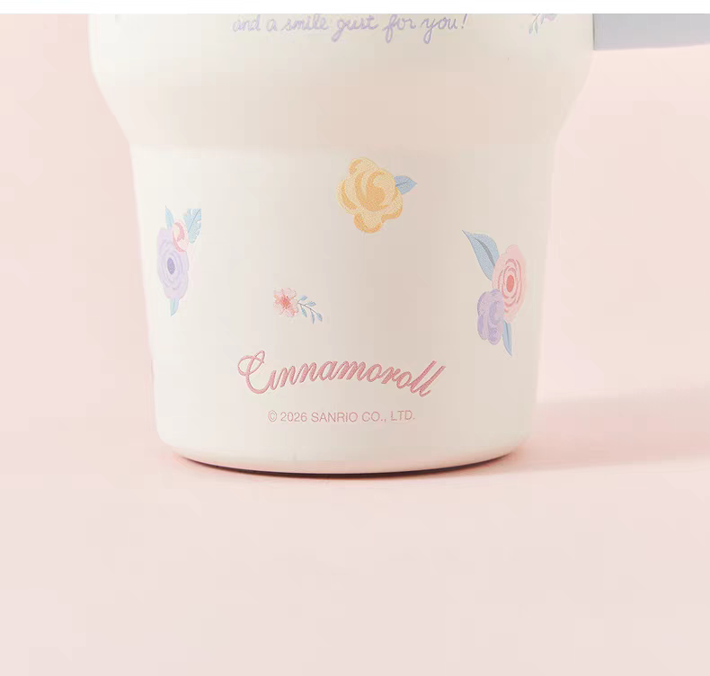 Sanrio Stainless Steel Tumbler Straw Handle - Hello Kitty Cinnamoroll Kuromi My Piano