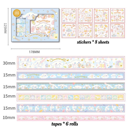 cinnamoroll washi tape sticker bundle