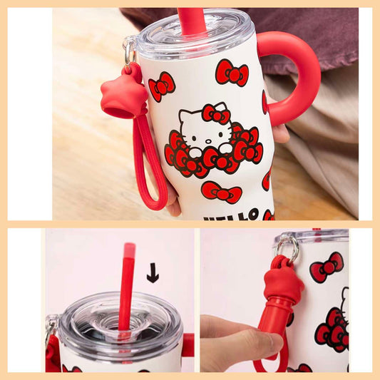 Sanrio Hello Kitty Ribbon Insulated Water Tumbler Cup