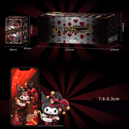 cool kuromi poker carnival style blind box figures measurements