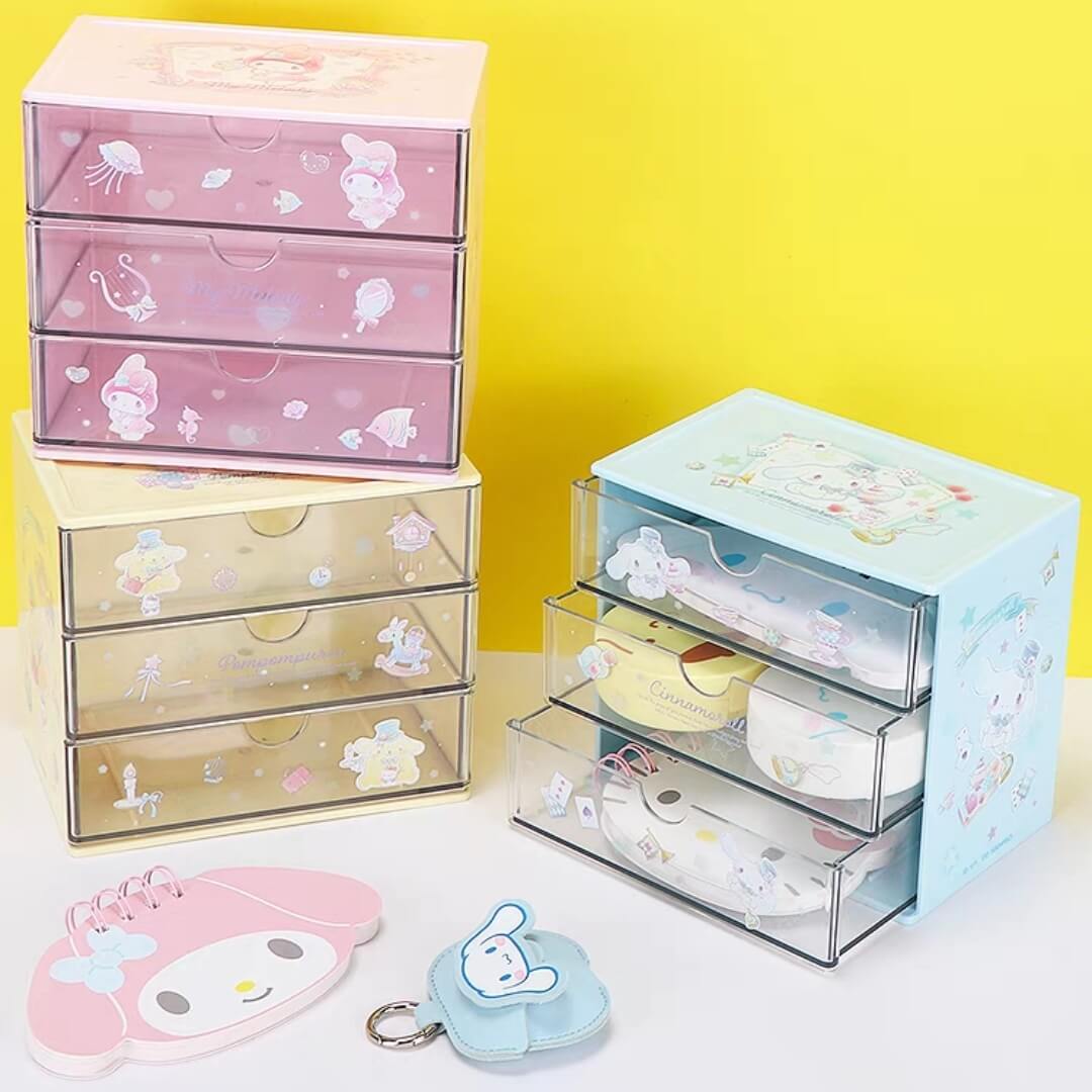 desk organizer available in 3 colors - pink, yellow and baby blue