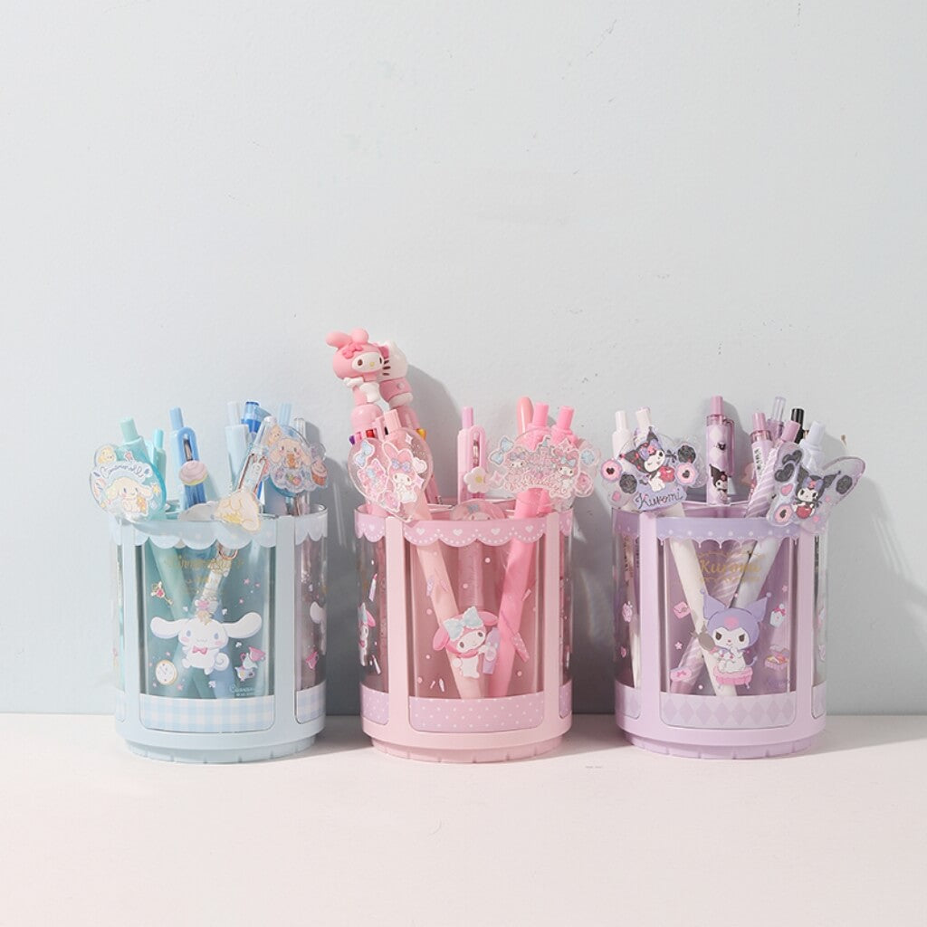 cute stationery rotating pen stand