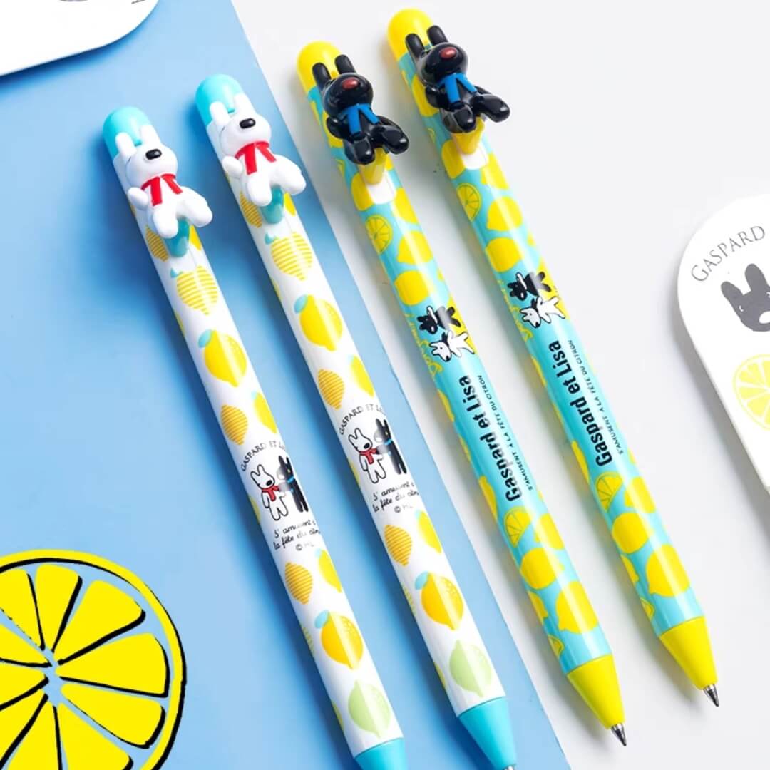 dog cartoon summer lemon pens