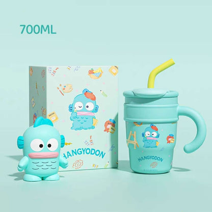 hangyodon painter small tumbler 700ml cup straw