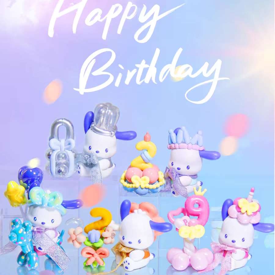 Happy birthday sanrio pochacco blind box figures toy