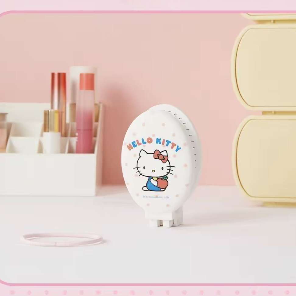 Sanrio Portable Hello Kitty Travel Folding Hair Brush with Mirror