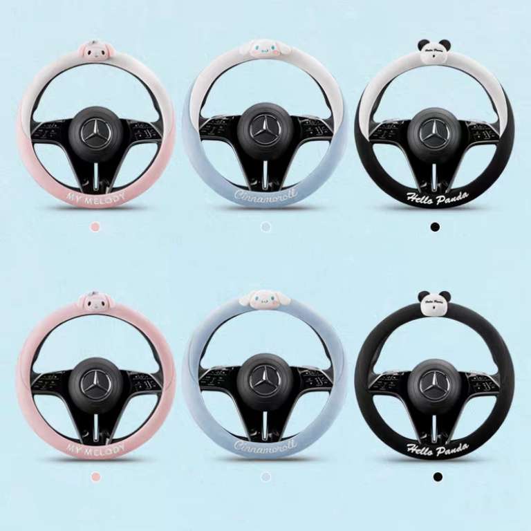 kawaii cute cartoon steering wheel cover