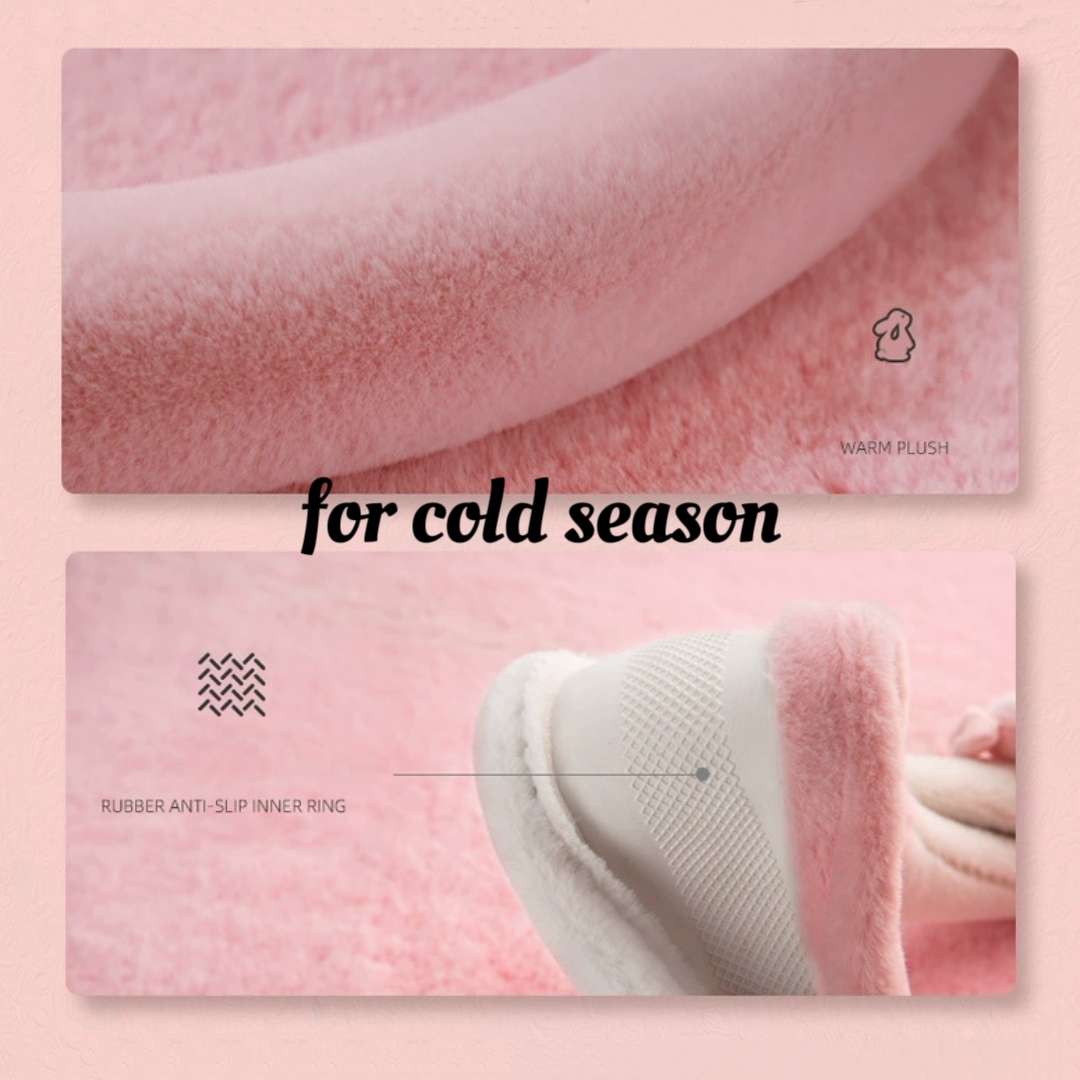 kawaii pink cold seasons fluffy steering wheel cover