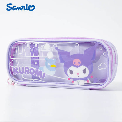 kuromi 2 layers pencil case with clear window