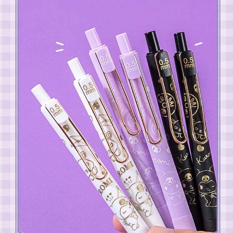 kuromi pens available in 3 colors white purple black