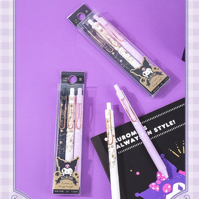 kuromi pens with clip