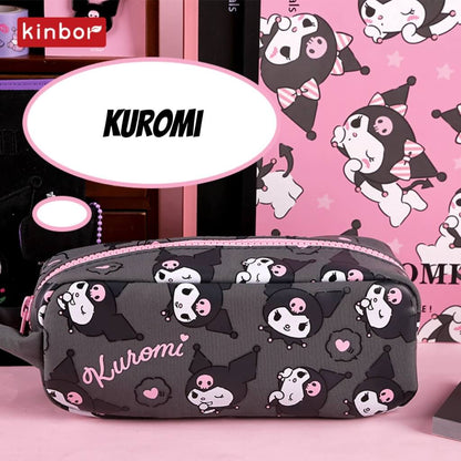 Winking Kuromi water resistant Pencil Case Makeup Bag