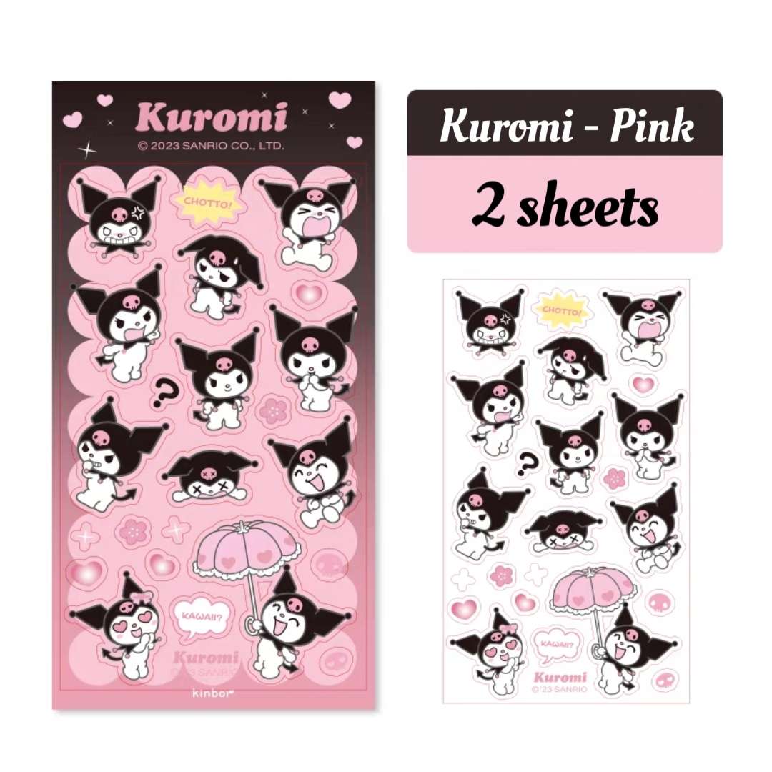 Sanrio Kuromi My Melody Cinnamoroll Journal Stickers – KawaiiGoodiesDirect