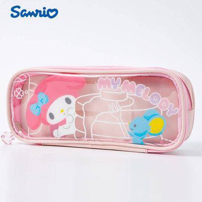 my melody 2 layers pencil case with clear window