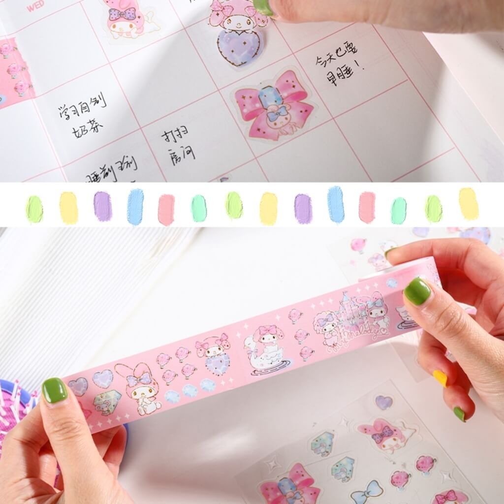 my melody cute cartoon washi tape for journaling