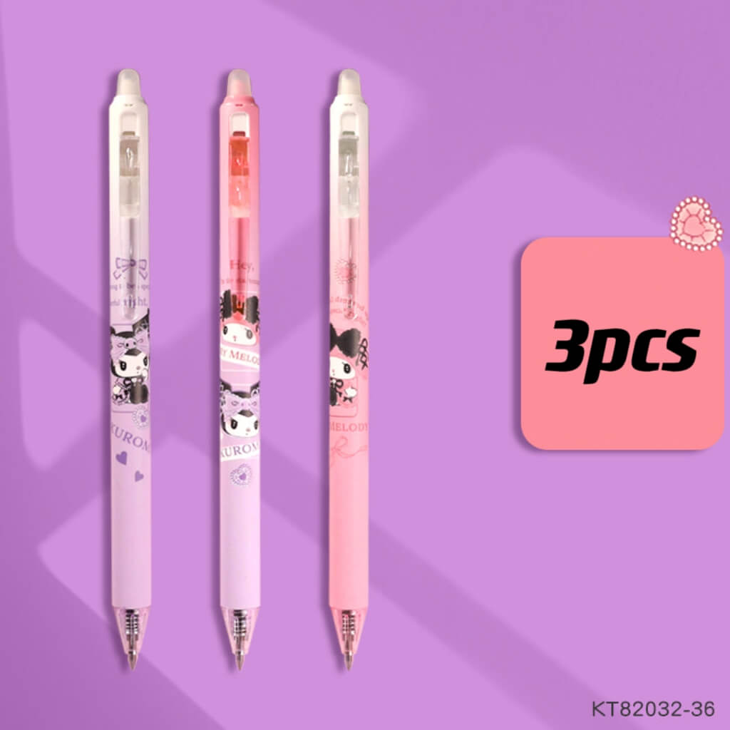 my melody kuromi pens with big bow pattern