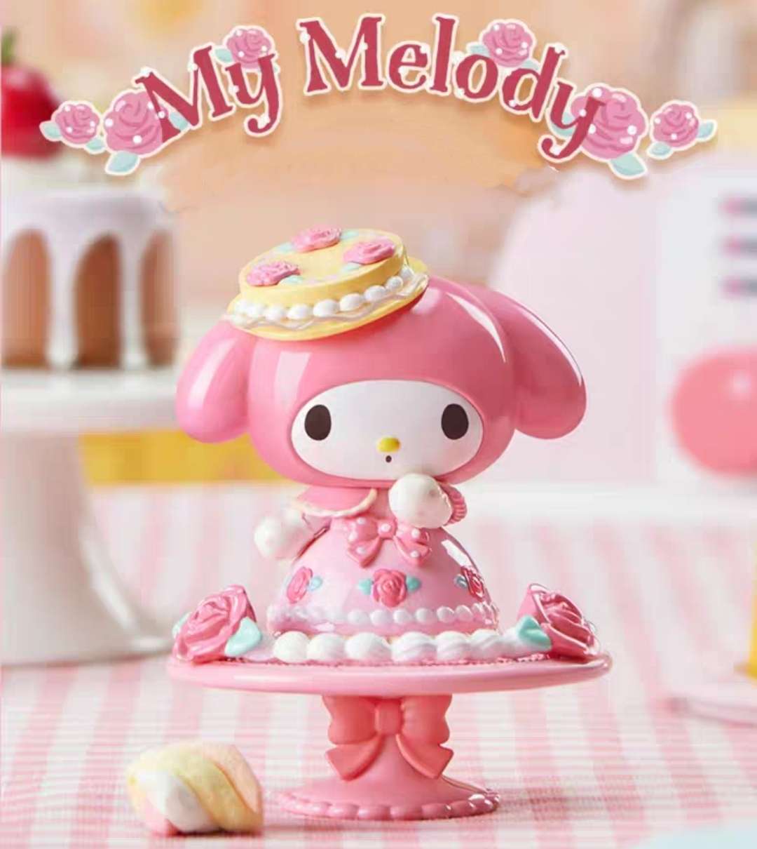 my melody lady with hat rose toy blind box figures