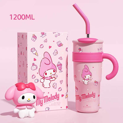 my melody pink dessert large tumbler 1200ml cup straw