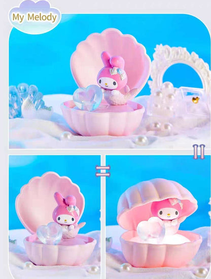 My melody sea mermaid shell blind box figure heart crystal