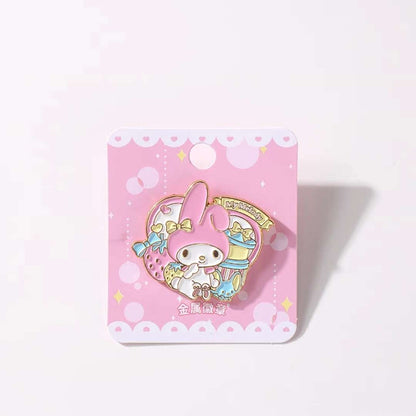 my melody strawberry hat lapel pin