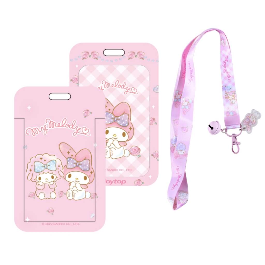 Sanrio Cute ID Badge Holder with Lanyard - Hello Kitty, Kuromi, My Melody, Cinnamoroll