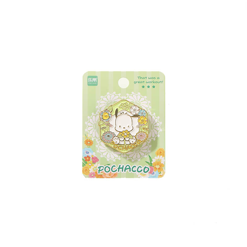 pochacco flower lapel pin