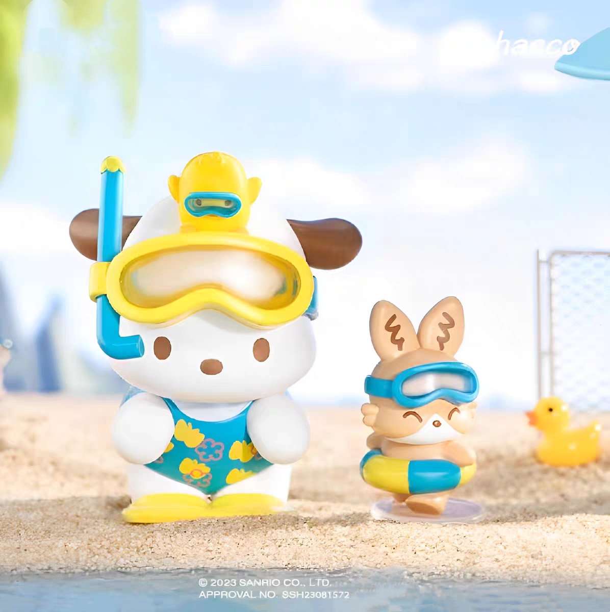 pochacco in swimming suit toy figures
