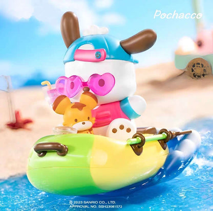 pochacco riding on water scooter jet ski toy figure