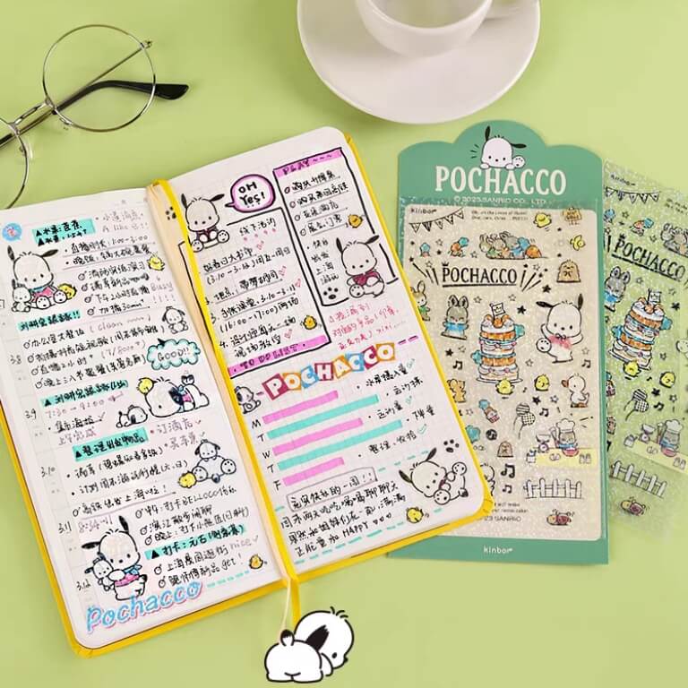 pochacco stickers journal decoration
