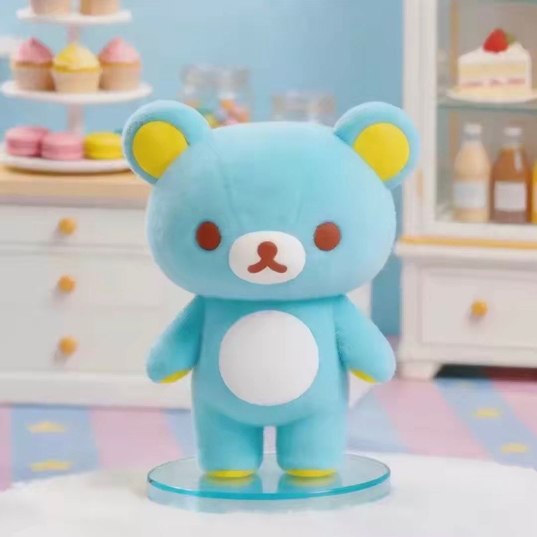 Rilakkuma Flocked Colorful Blind Box Figure