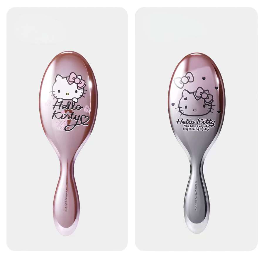Sanrio Hello Kitty Metallic Pink Hair Paddle Brush