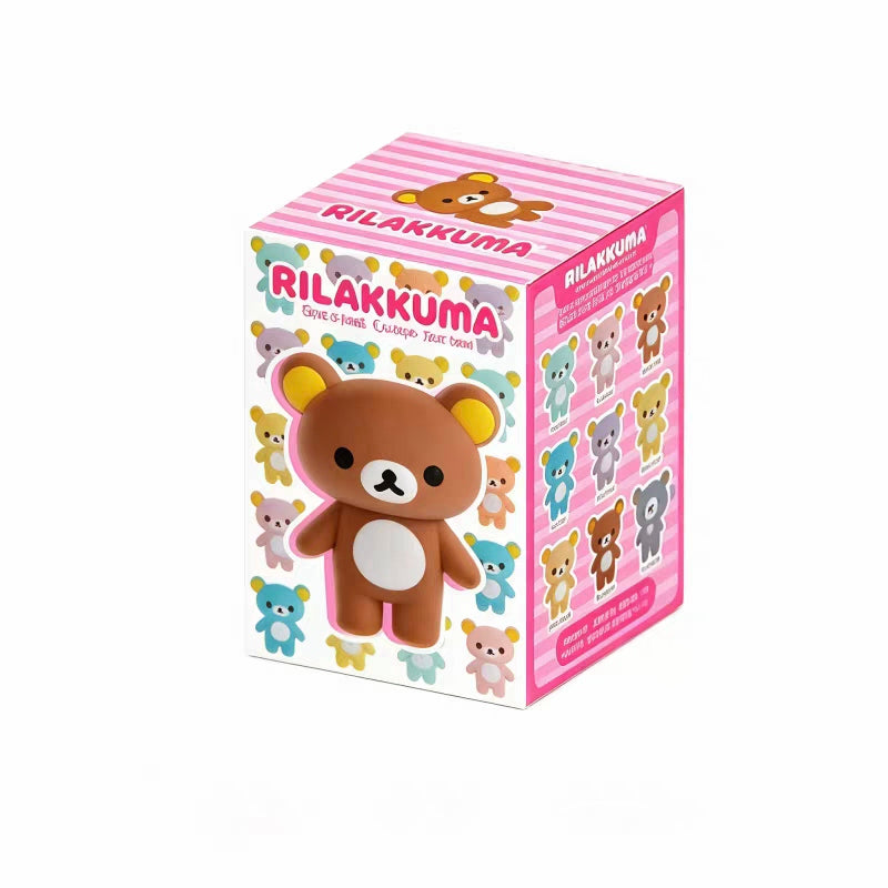 Rilakkuma Flocked Colorful Blind Box Figure