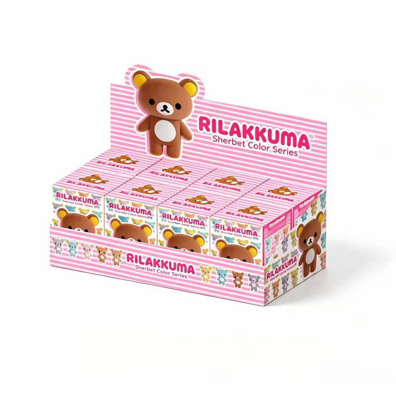 Rilakkuma Flocked Colorful Blind Box Figure