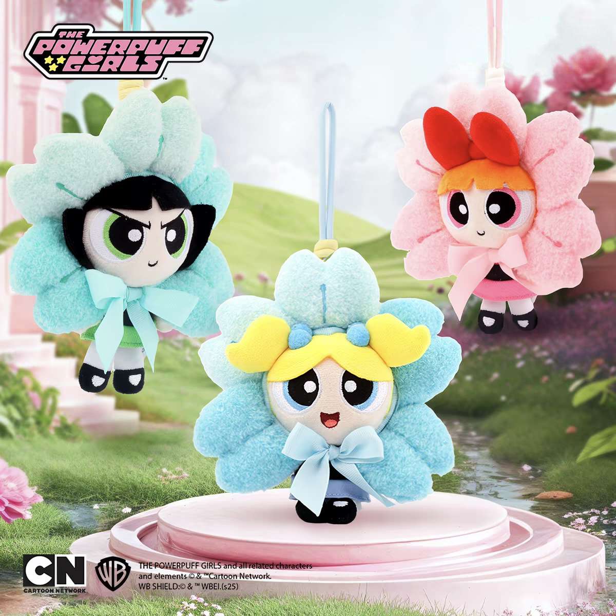 Powerpuff Girls Flower Plush Bag Charm