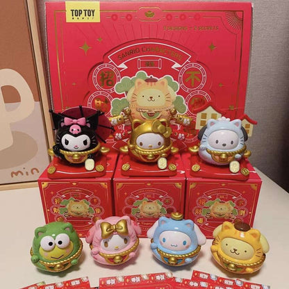 sanrio characters good lucky cat blessing roly-poly toy figure