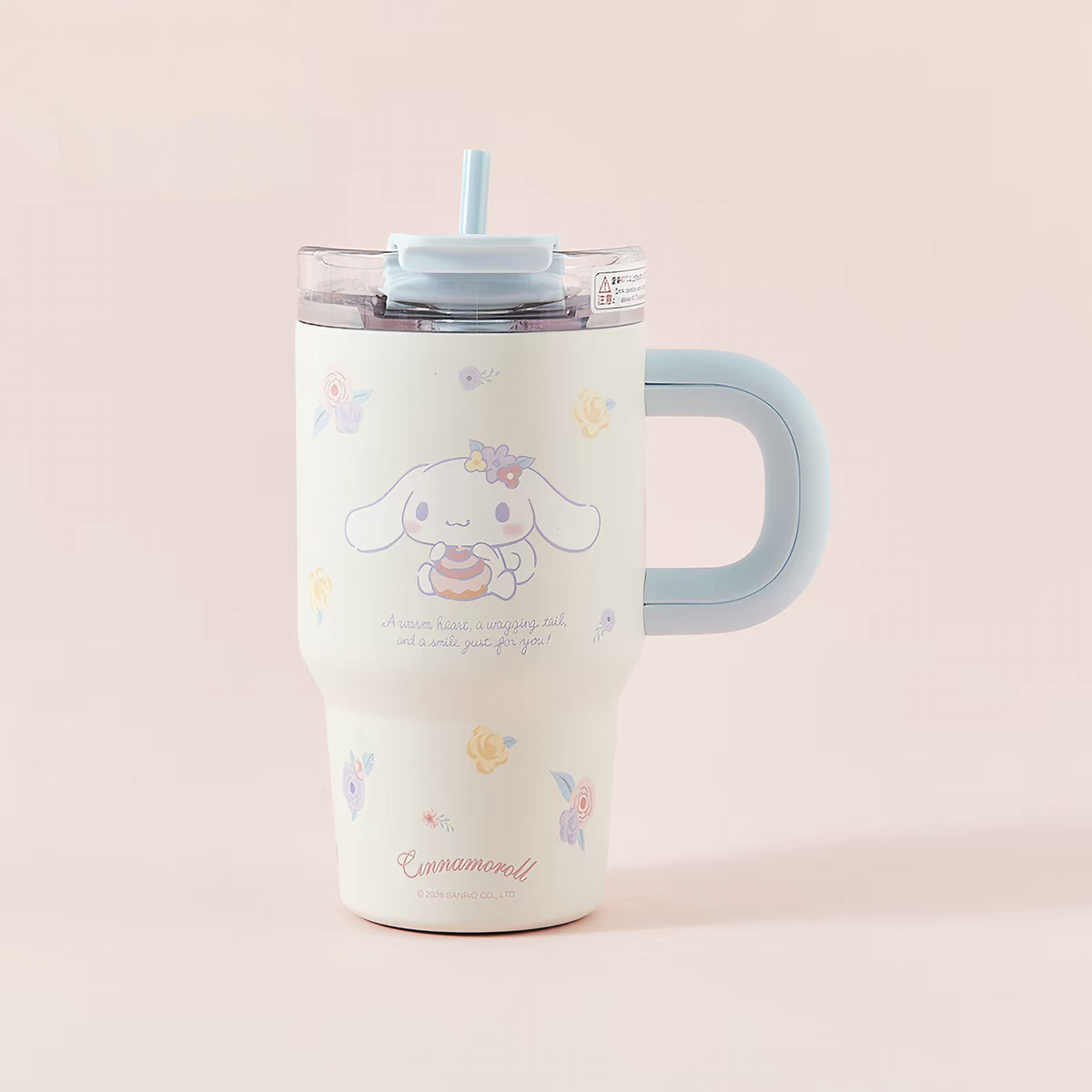 Sanrio Stainless Steel Tumbler Straw Handle - Hello Kitty Cinnamoroll Kuromi My Piano