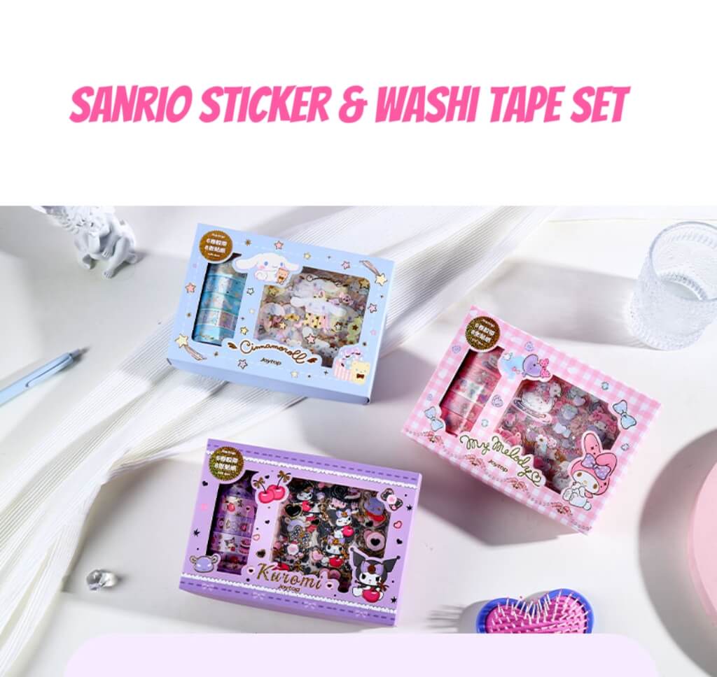sanrio cute washi tape sticker set bundle