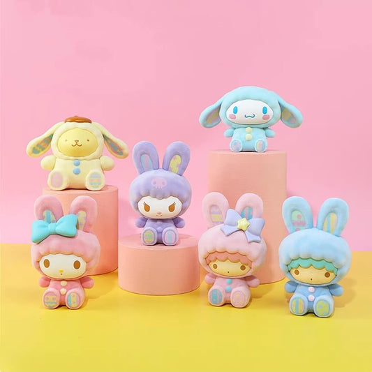 Sanrio Easter Bunny Velvet Blind Box Figures | My Melody Kuromi Cinnamoroll Little Twin Stars Pompompurin
