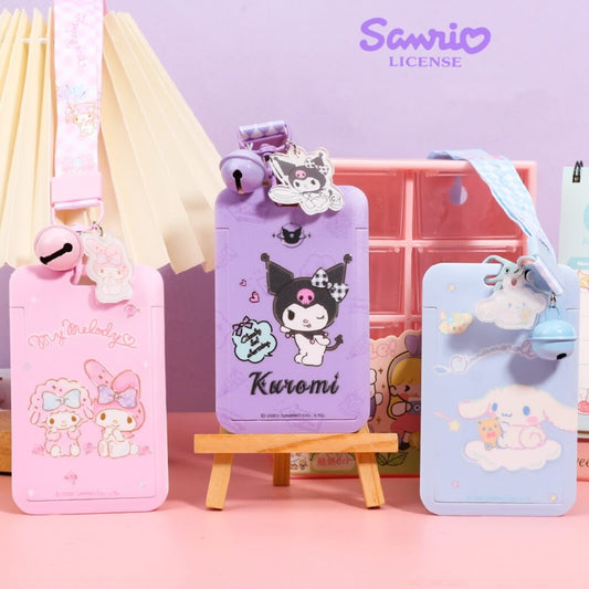 Sanrio Cute ID Badge Holder with Lanyard - Hello Kitty, Kuromi, My Melody, Cinnamoroll